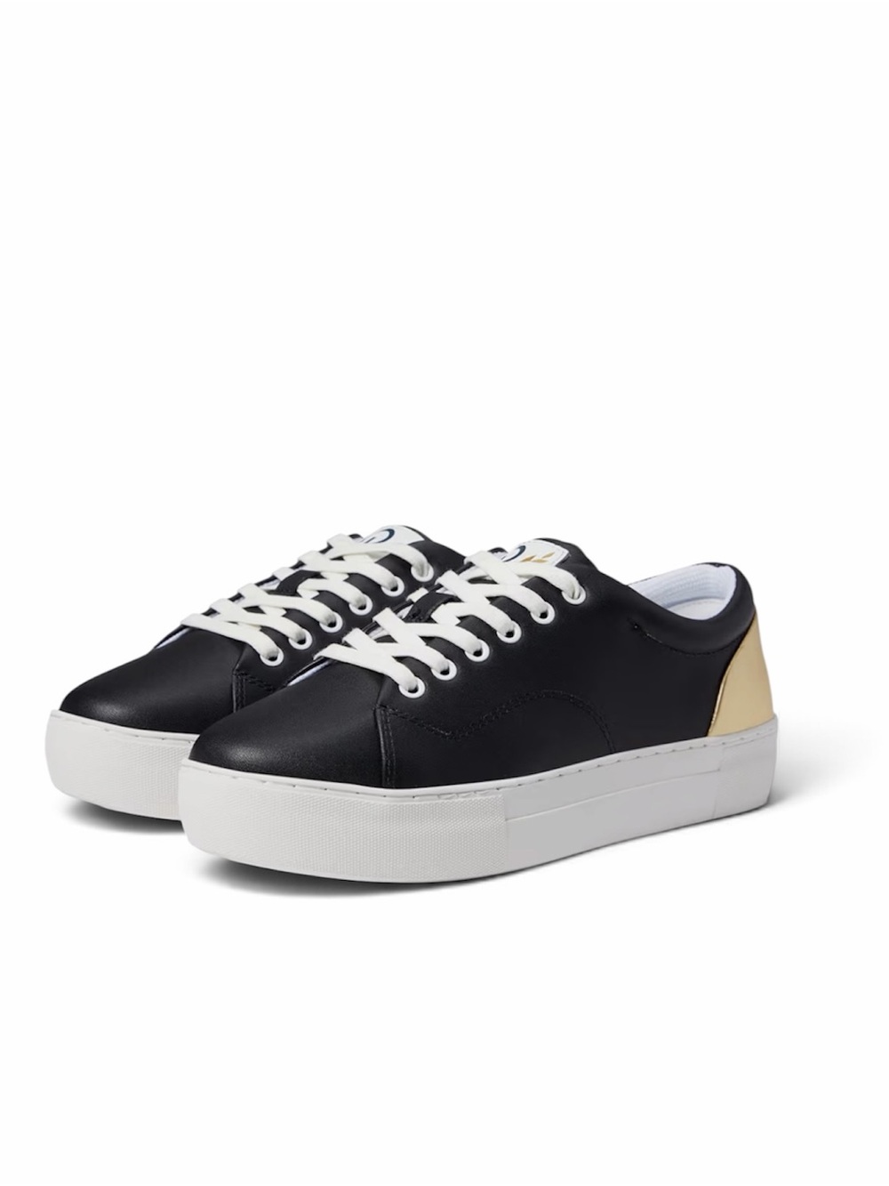 Official Program STW-70 WOMEN'S PLATFORM SNEAKER Black/Metallic Gold Shoes